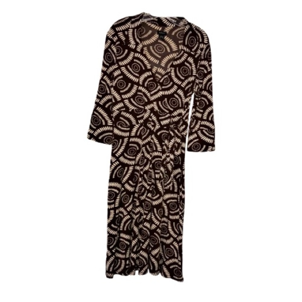 A.P.N.Y Brown collared three quarter sleeve dress